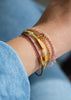 armbandje met lila en groene kralen