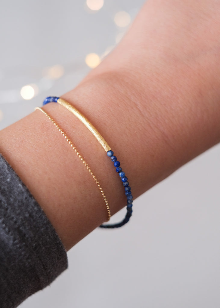 armband met lapis lazuli kralen