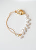 armband met keshi parels en natuurstenen voor bruidjes
