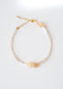 fijn armbandje met parels en citrine