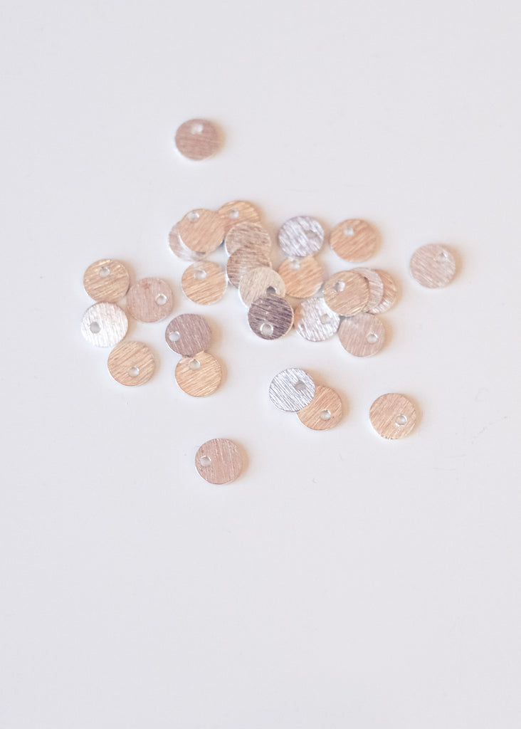 geborsteld plaatje in sterling zilver