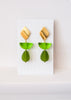 oorbellen met groene kralen van Muranoglas