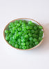 matte groene glaskralen bolletjes