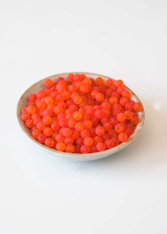 Mat bolletje 4mm, fel oranje