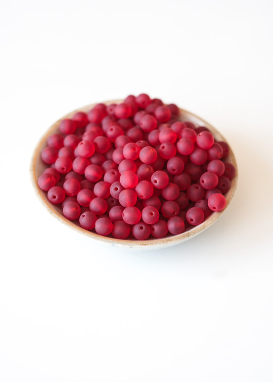 Mat bolletje 6mm, rood
