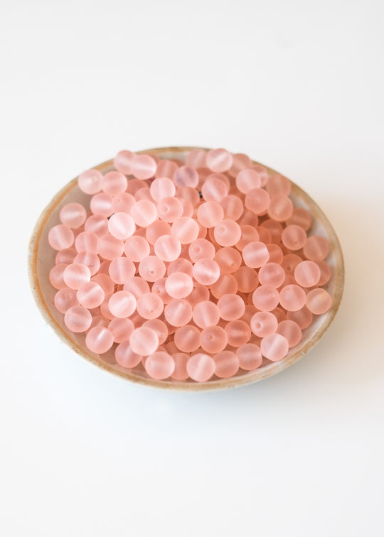 Mat bolletje 6mm, roze