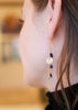 vergulde oorhangers met lapis lazuli kralen