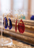 oorbellen met muranoglas hanger rood