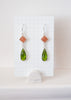 zilveren oorhangers met peridot en zonnesteen