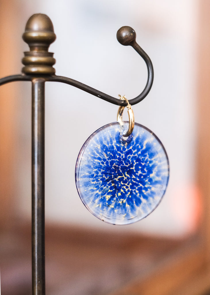 creool oorstekers met vintage muranoglas