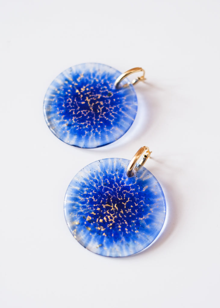 creool oorstekers met vintage muranoglas
