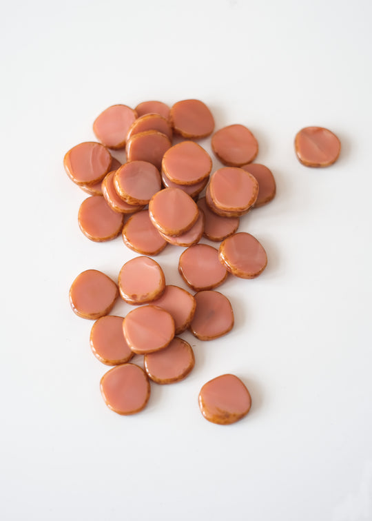 Onregelmatig rond 15 mm, oud roze