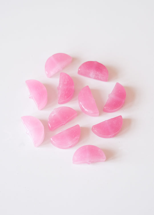 Murano halve maan, roze opaline