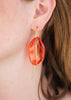statement oorbellen in oranje muranoglas