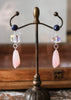 oorstekers met lapis lazuli, vintage swarovski en muranoglas