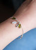 zilveren armbandje met maansteen, london blue kwarts en peridot