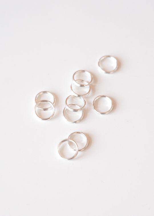 Dubbel ringetje zilver, 8 mm