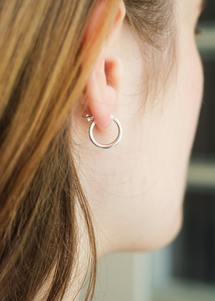 zilveren hoop earrings