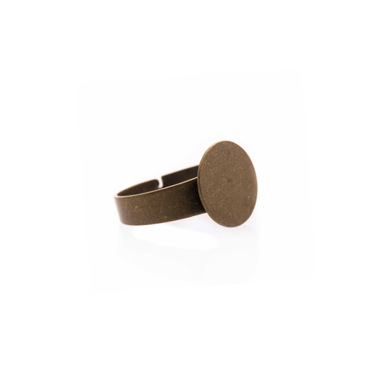 Ringbasis oud goud met kleefplaatje