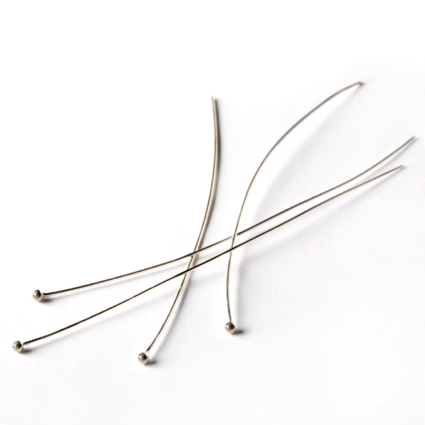 lange T-pen of nietstift in sterling zilver