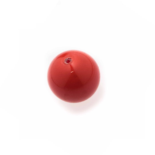 Kraal Swarovski-kristal koraalrood 12 mm