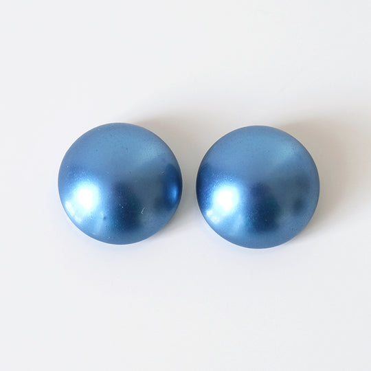 Cabochon parelmoer metaalblauw
