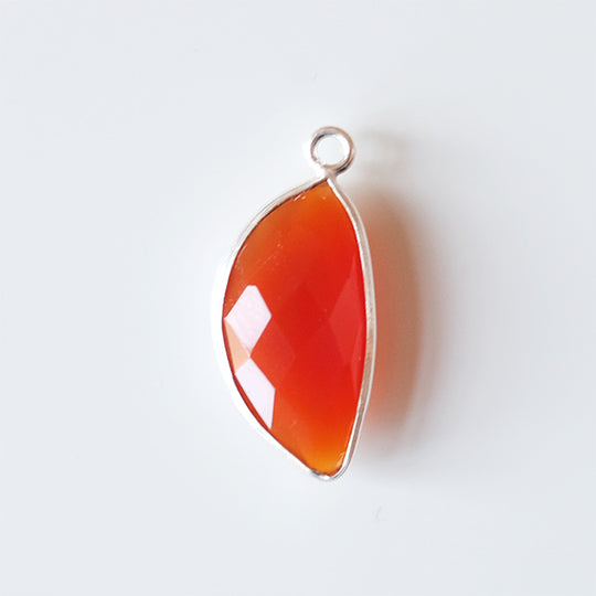 Hanger halve maan carneool, zilver