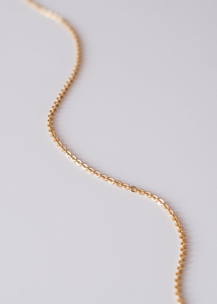 fijne vergulde schakelketting per meter