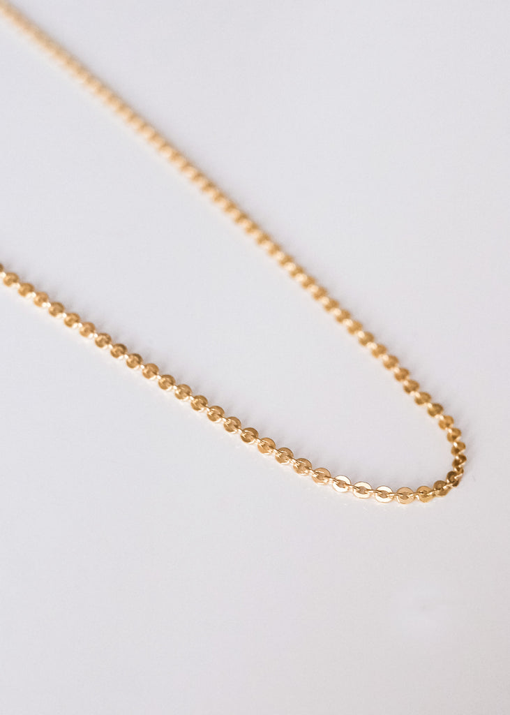 fijne vergulde schakelketting per meter