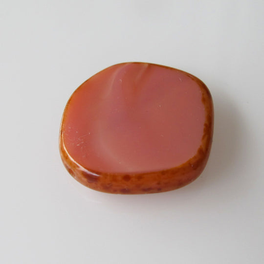 Onregelmatig rond 22 mm, oud roze