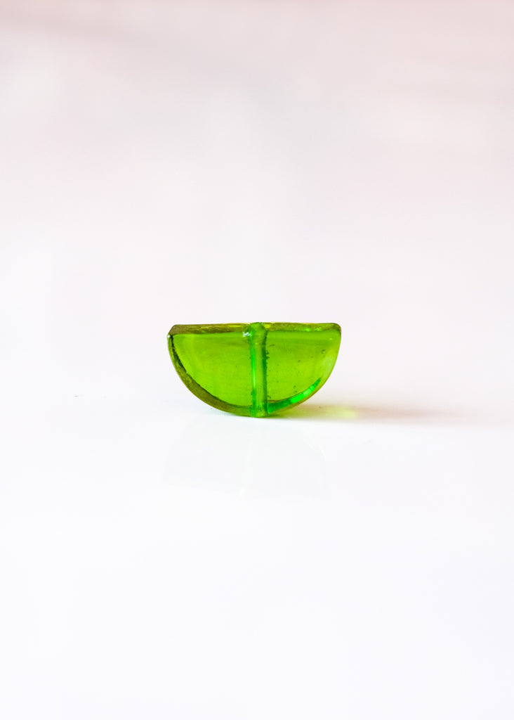 transparante groene kraal van muranoglas