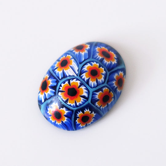 Cabochon 26 x 18 mm millefiori