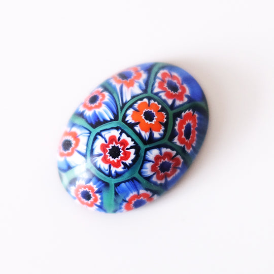 Cabochon 26 x 18 mm millefiori