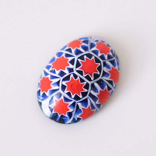 Cabochon 26 x 18 mm millefiori