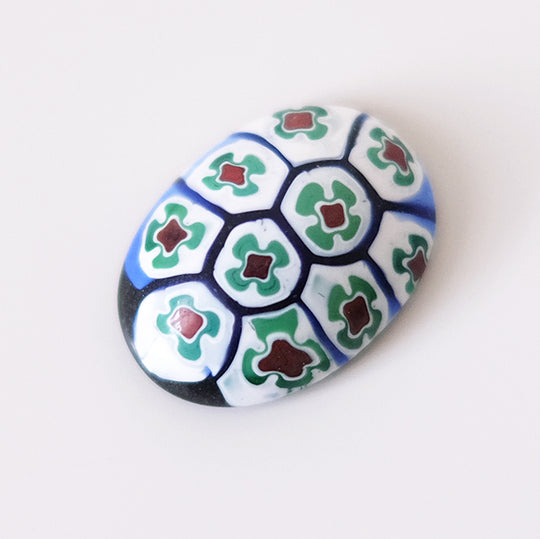 Cabochon 26 x 18 mm millefiori