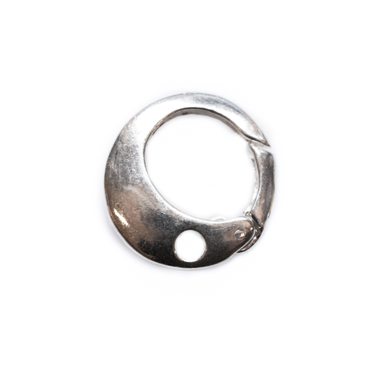 Musquetonsluiting rond sterling zilver