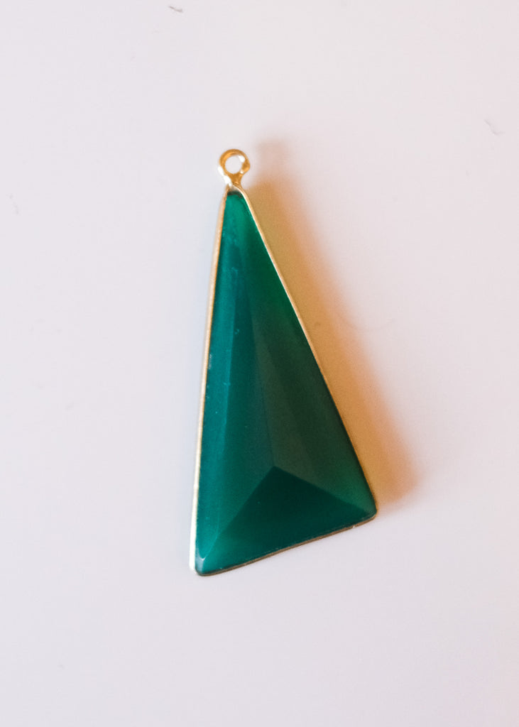 hanger driehoek groene onyx