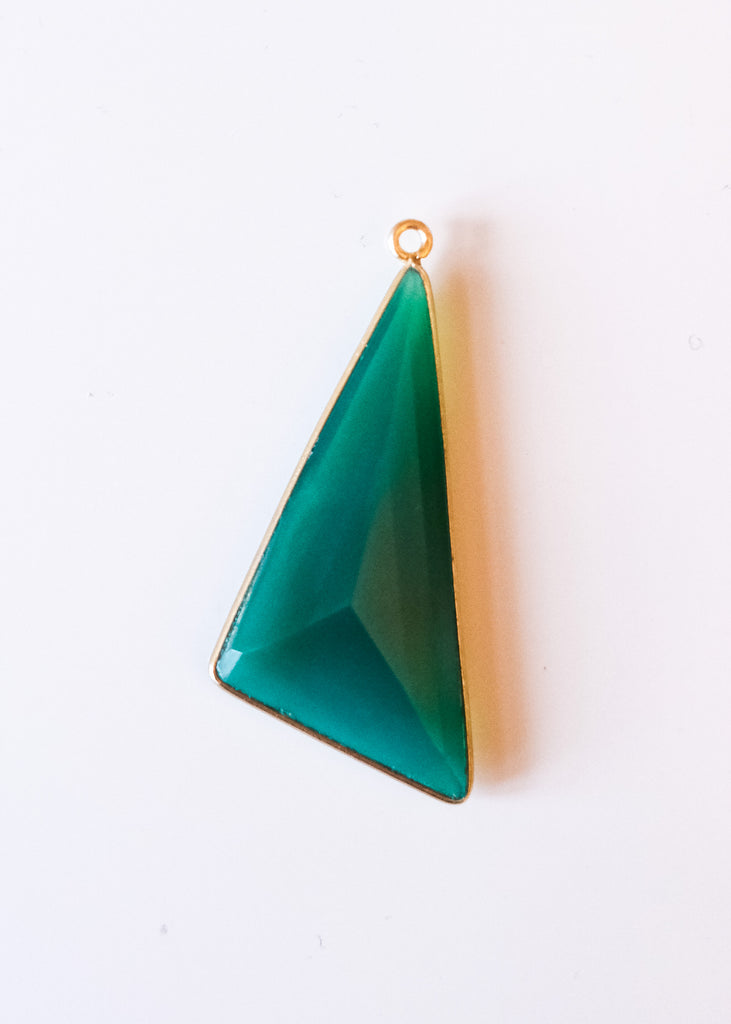 hanger driehoek groene onyx
