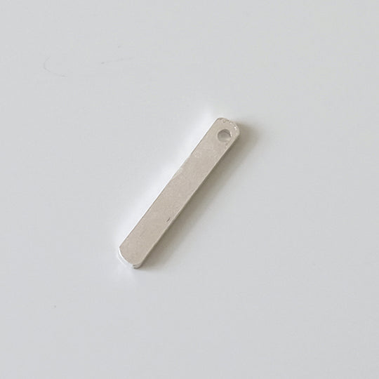 Mini ponsplaatje staafje zilver