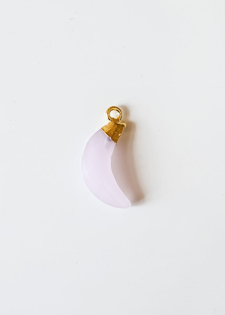 maan hanger roze chalcedoon