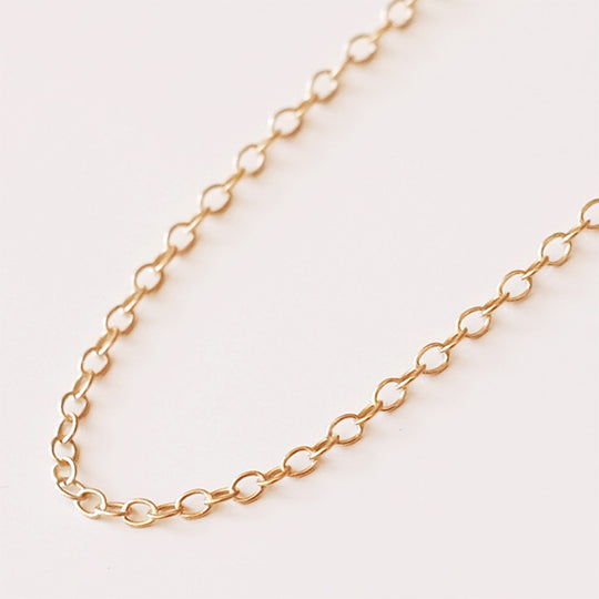 Ketting verguld, fijne ovale schakel