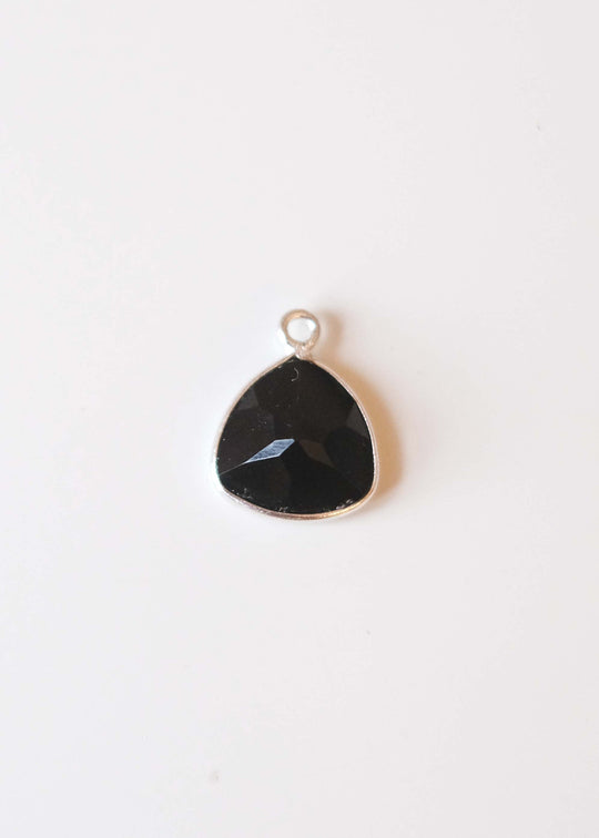 Bedel driehoek zwarte onyx, zilver