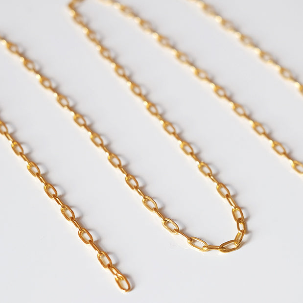 gold filled ketting met rechthoekige schakel