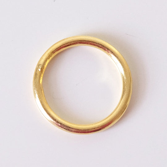 Gesloten ringetje verguld, 15 mm