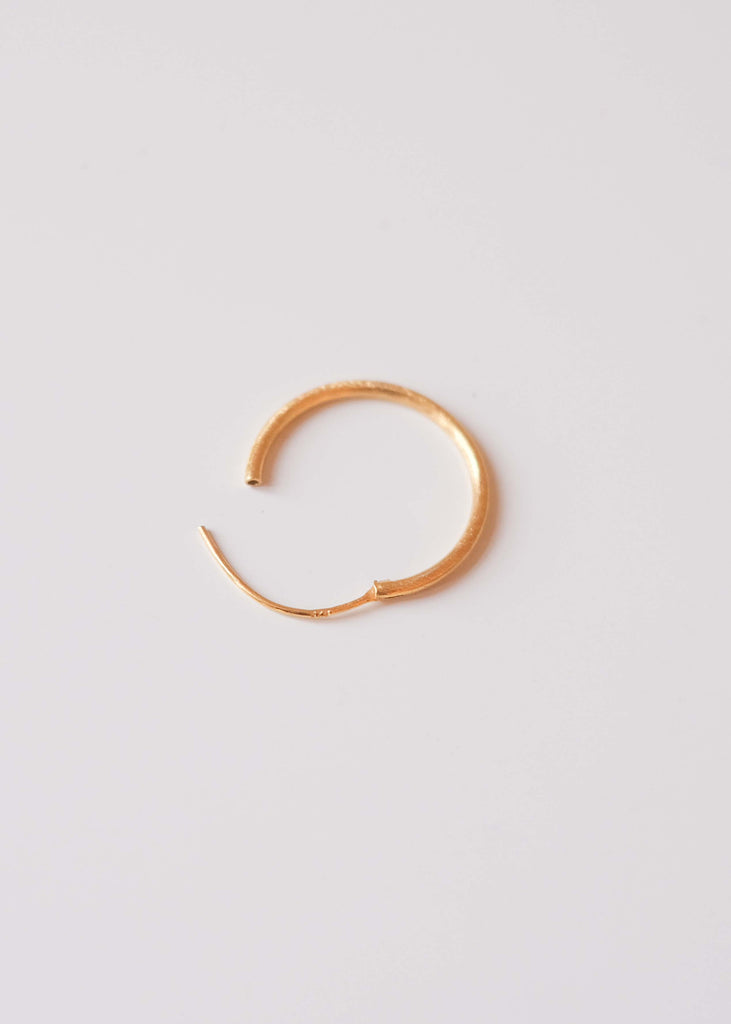 creool oorring verguld zilver
