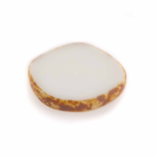 witte tsjechische glaskraal