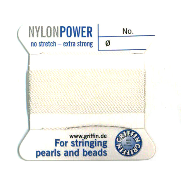 wit nylon parelgaren om parels te knopen