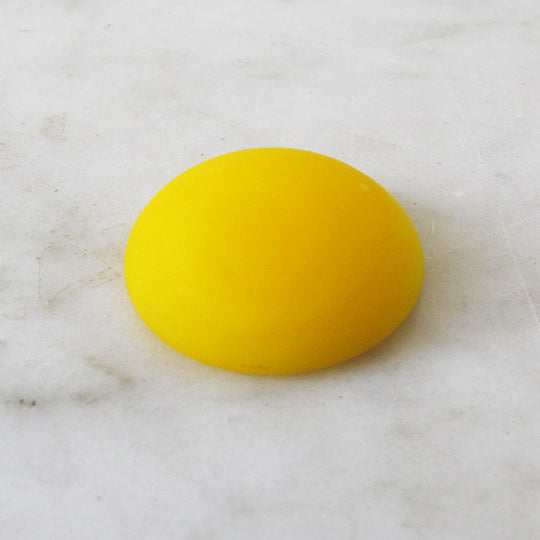 Cabochon Muranoglas rond geel