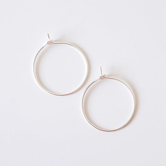 Creool oorsteker mini, zilver