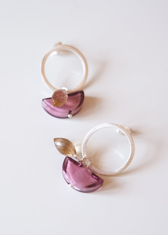 Oorringen met Muranoglas en briolette